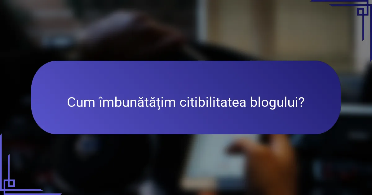 Cum îmbunătățim citibilitatea blogului?